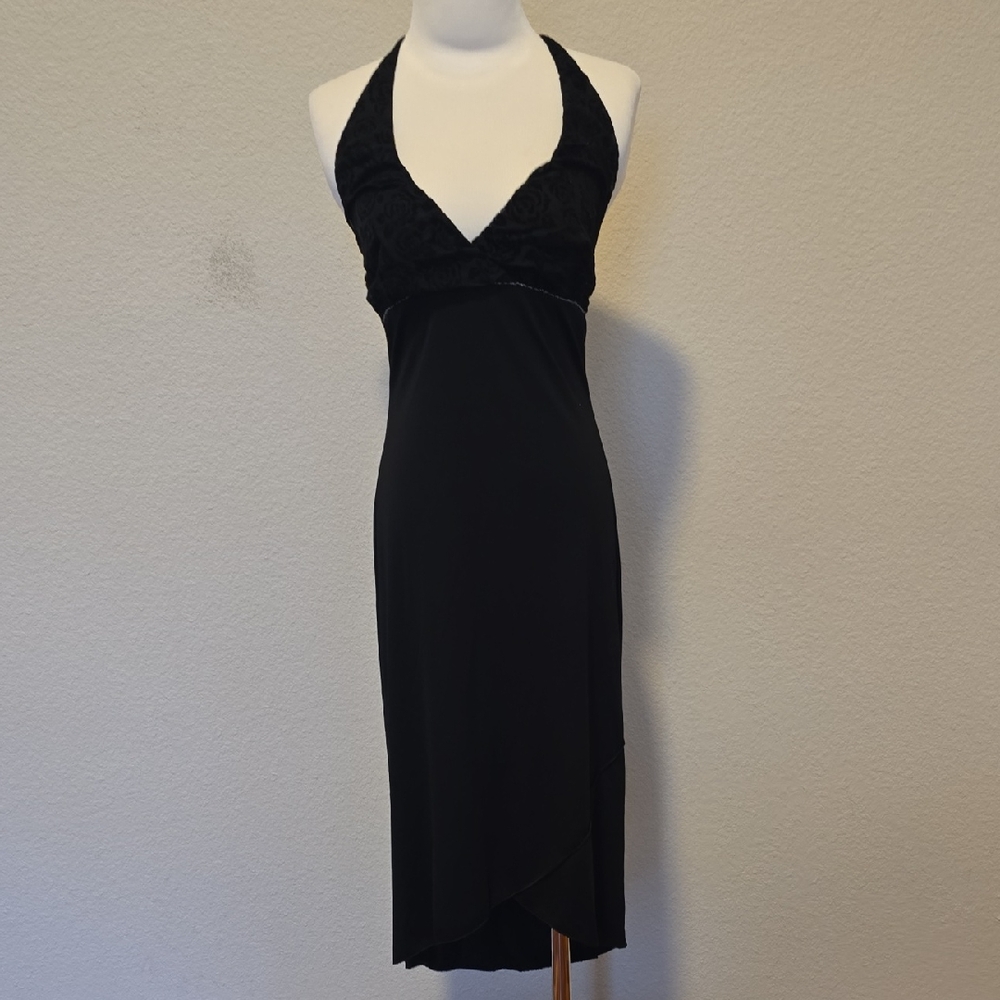 Elegant Black Halter Dress